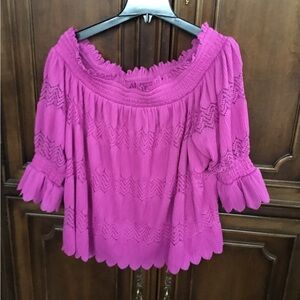 Elegant Pink Off-Shoulder Women's Top
